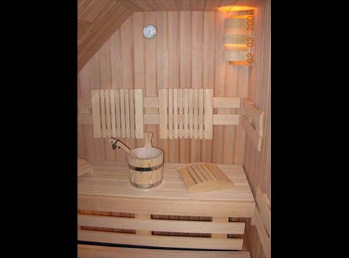 Sauna Innengestaltung - Saunaliegen